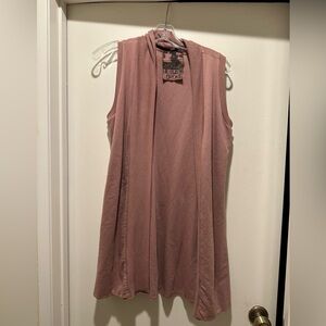 Young Fabulous & Broke Pink Sleeveless Cardigan Size Small